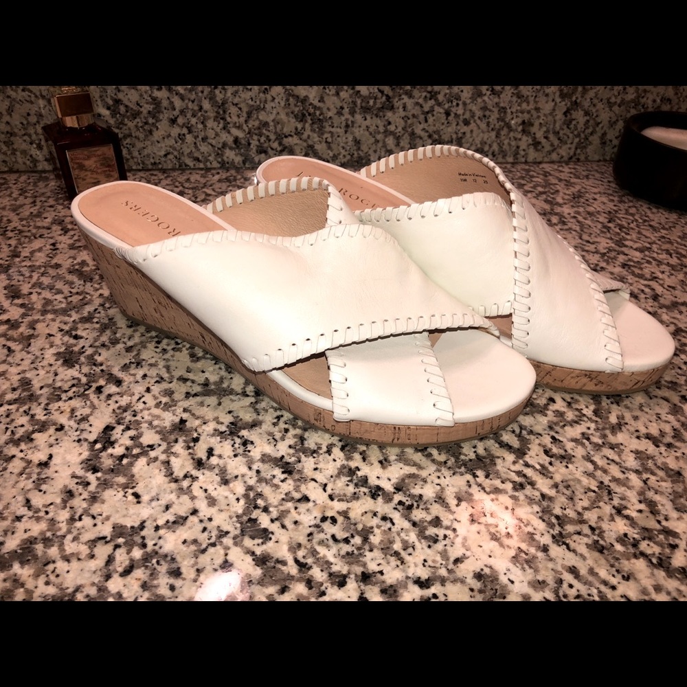 Jack Rogers Sloane Cork Wedge Mules